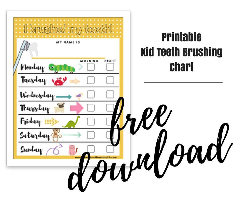 Brushing Teeth Chart For Toddlers